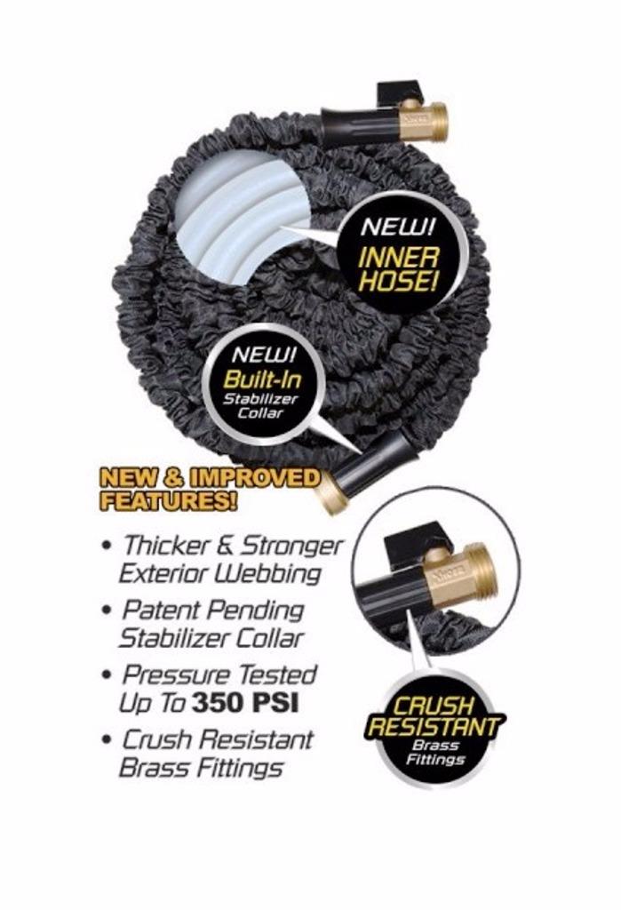 New Dap EXTREME Xhose PRO 75ft Expanding Hose Black with Solid Brass