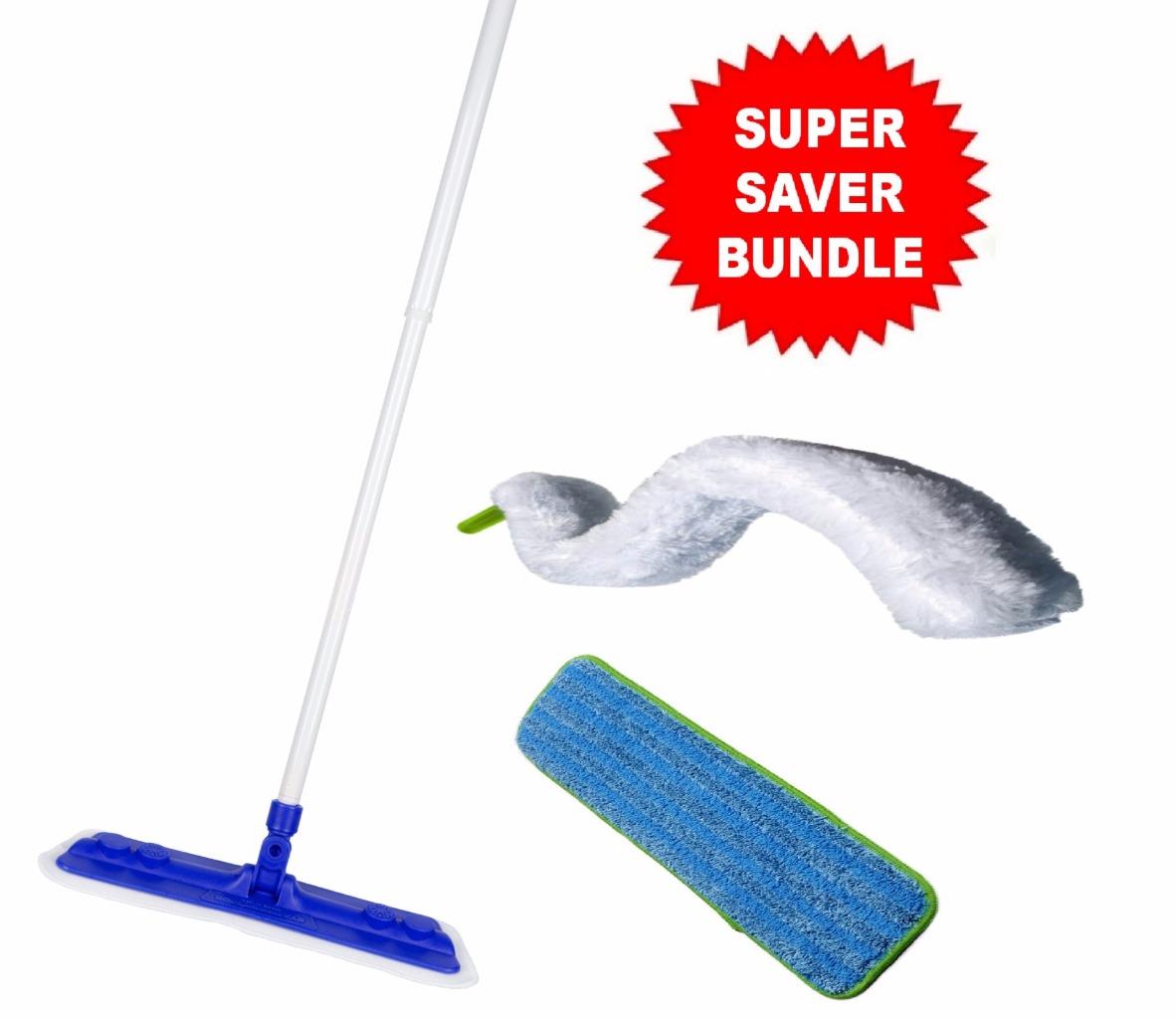 Starfiber Star Mop Pro Blue Microfiber Mop & Dusterator High Duster