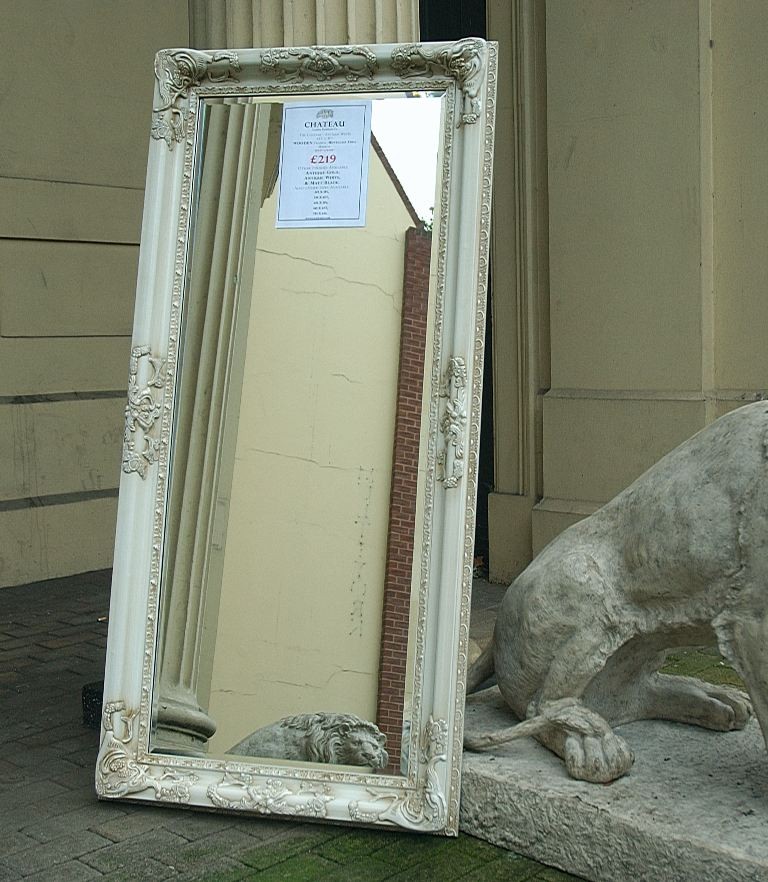ANTIQUE WHITE ORNATE LARGE HUGE GILT ROCOCO MIRROR 6FT eBay ANTIQUE WHITE ORNATE LARGE HUGE GILT ROCOCO MIRROR 6FT eBay
