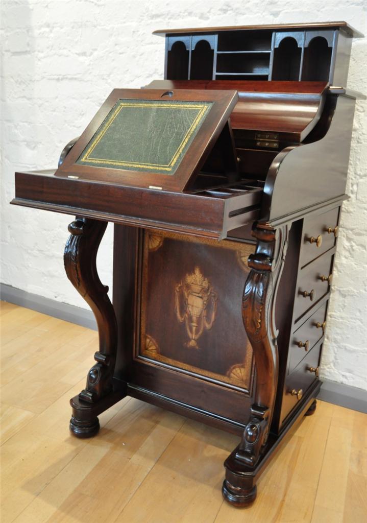 QUALITY MAHOGANY PERIOD INLAIDED VICTORIAN DAVENPORT OFFICE WRITERS WRITING DESK