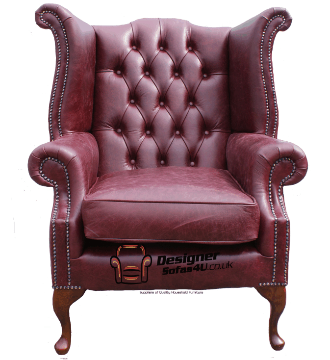 Chesterfield Armchair Queen Anne High Back Wing Chair Hand ...