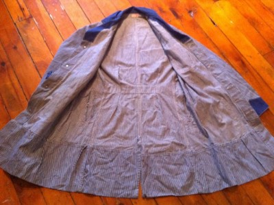 Fashion Coats 1940 on Rare Vintage 1940 S Sanforized Union Made Denim Shop Coat Chore Jacket