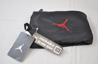 Nike Drawstring  on Logo On Front Packable Sling Bag Drawstring Pull Closure H 18 L 14