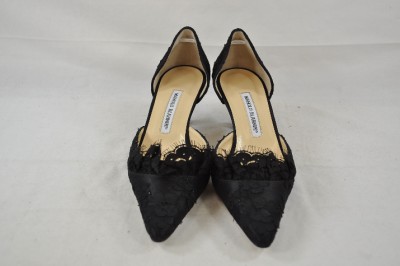 manolo blahnik black lace
