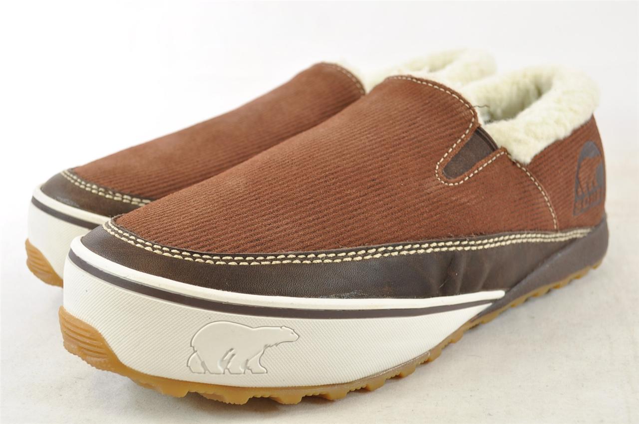 SOREL MACKENZIE SLIP CINNAMON SESAME FUR LINED SHOES