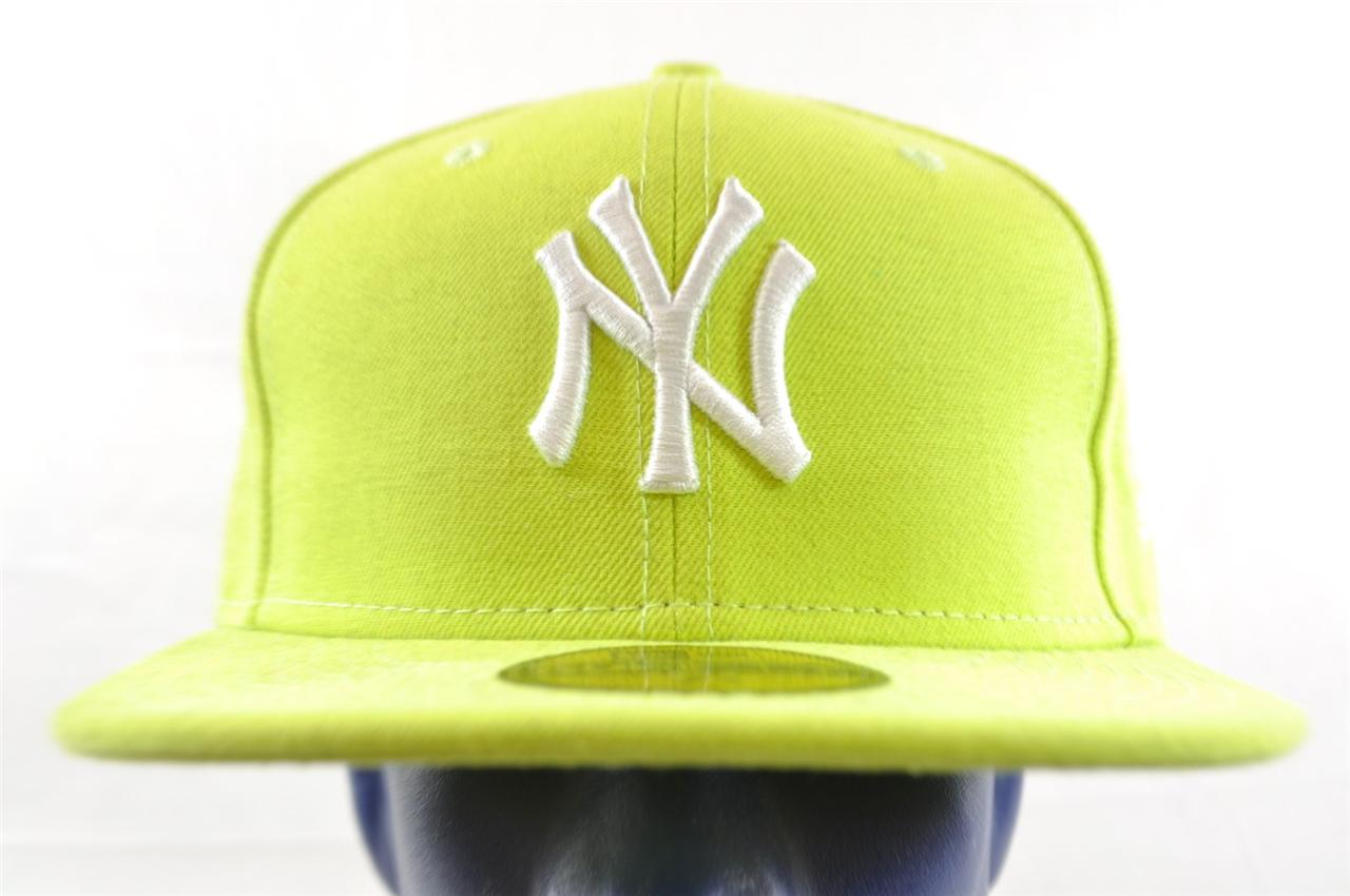 NEW ERA 59FIFTY MLB NEW YORK YANKEES LIME GREEN HIGHLIGHTER YELLOW