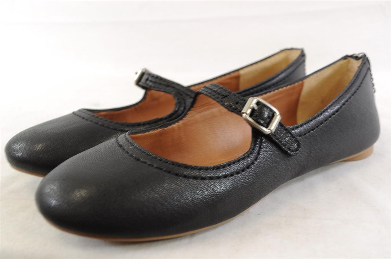 LUCKY BRAND ESMIE BLACK LEATHER MARY JANE FLAT eBay