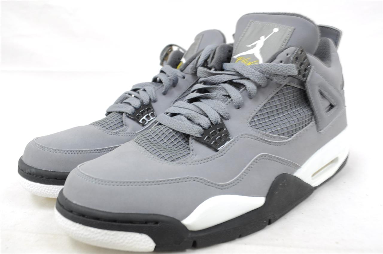 jordan 4 cool grey black laces
