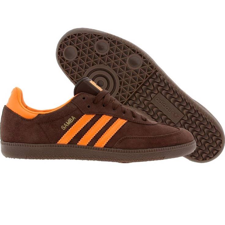 ADIDAS SAMBA G21982 ESPRESSO BROWN/ORANGE ZEST/METALLIC GOLD - SUEDE CASUAL SHOE | eBay