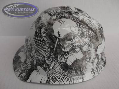 New Custom MSA V-Gard Short Brim Hard Hat W/Fas-Trac ...