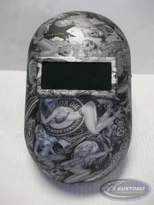 welding pipeliner hood custom honeywell naughty boy metal fibre helmet pattern