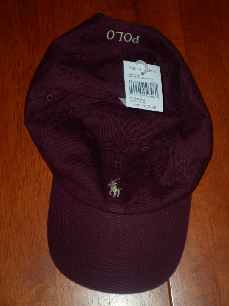 maroon ralph lauren polo hat