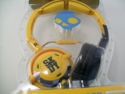 Yellow Skullcandy Headphones on Skullcandy Lowrider Yellow Inline Mic Soft Leather Headphones