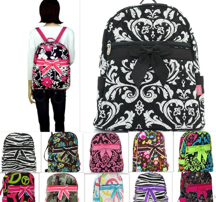 Thirty-Styles-QUILTED-Backpack-Over-Shoulder-Bookbag-Book-Tote-Bag-Choose-One