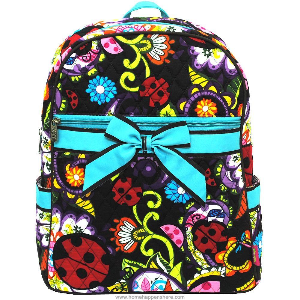 Choose One 15" QUILTED BACKPACK Over Shoulder Book Tote Bookbag Bag