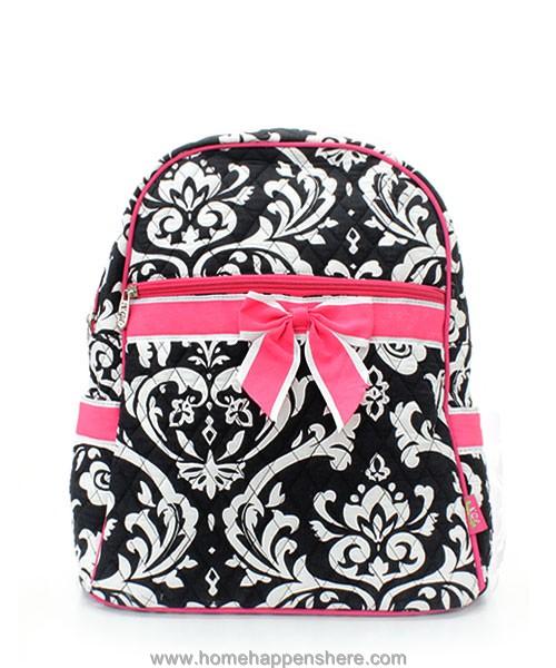 Choose One 15" QUILTED BACKPACK Over Shoulder Book Tote Bookbag Bag