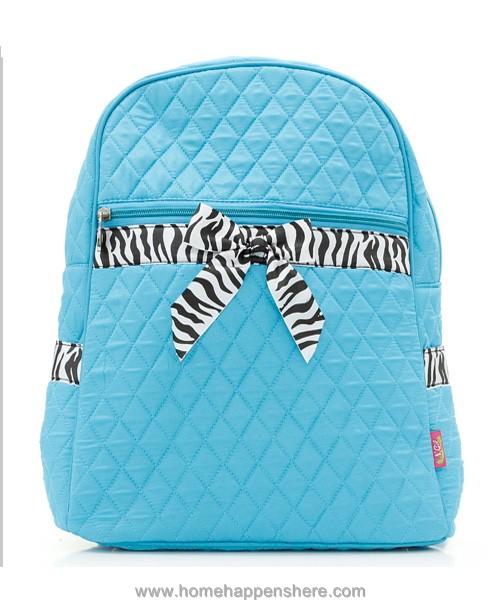 Choose One 15" QUILTED BACKPACK Over Shoulder Book Tote Bookbag Bag