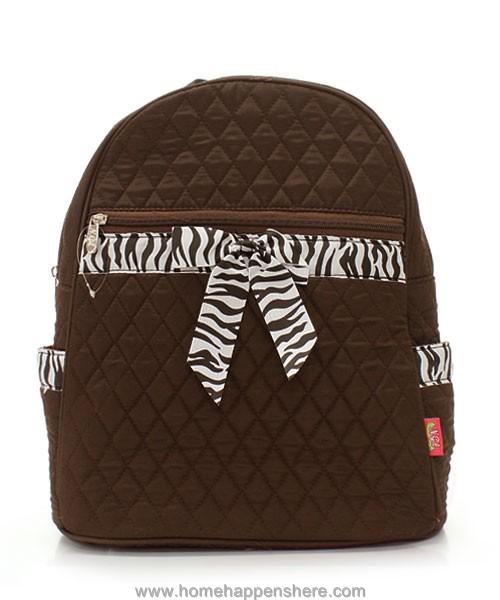 Choose One 15" QUILTED BACKPACK Over Shoulder Book Tote Bookbag Bag