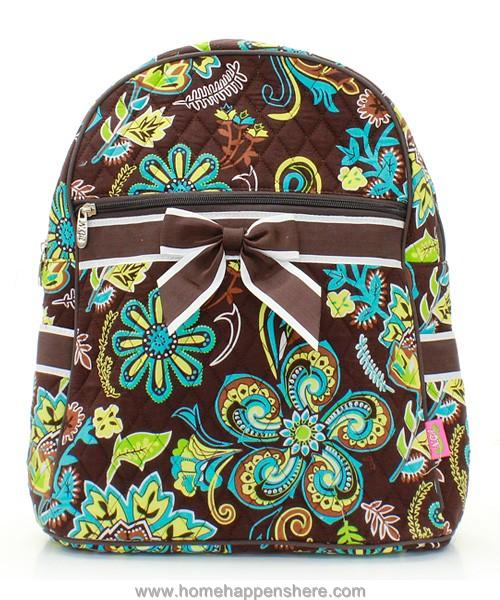 Choose One 15" QUILTED BACKPACK Over Shoulder Book Tote Bookbag Bag