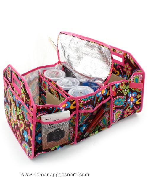 One LARGE UTILITY TRUNK ORGANIZER Haul It All Picnic Beach Bag Tote