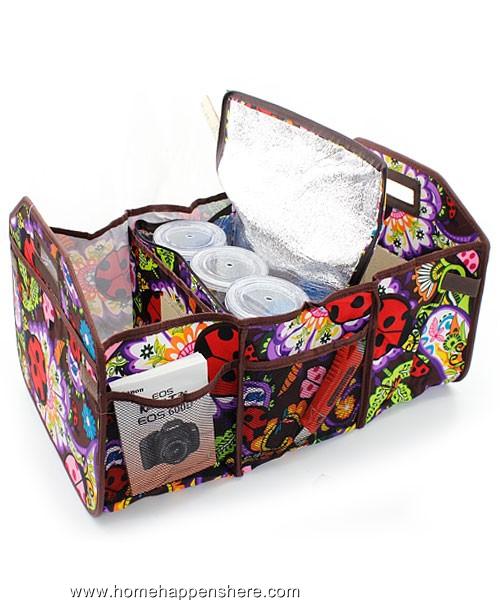 One LARGE UTILITY TRUNK ORGANIZER Haul It All Picnic Beach Bag Tote