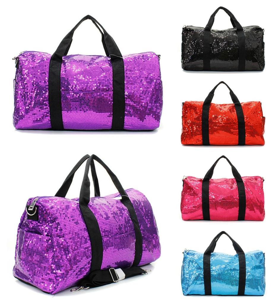 Big BLING 21" Glitter SEQUIN Sparkle DUFFLE BAG Weekend Dance Carry On