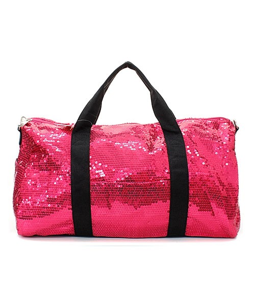 Big BLING 21" Glitter SEQUIN Sparkle DUFFLE BAG Weekend Dance Carry On