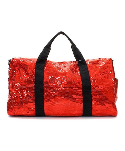 Big BLING 21" Glitter SEQUIN Sparkle DUFFLE BAG Weekend Dance Carry On