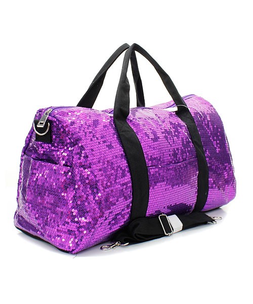 Big BLING 21" Glitter SEQUIN Sparkle DUFFLE BAG Weekend Dance Carry On Gym Tote eBay