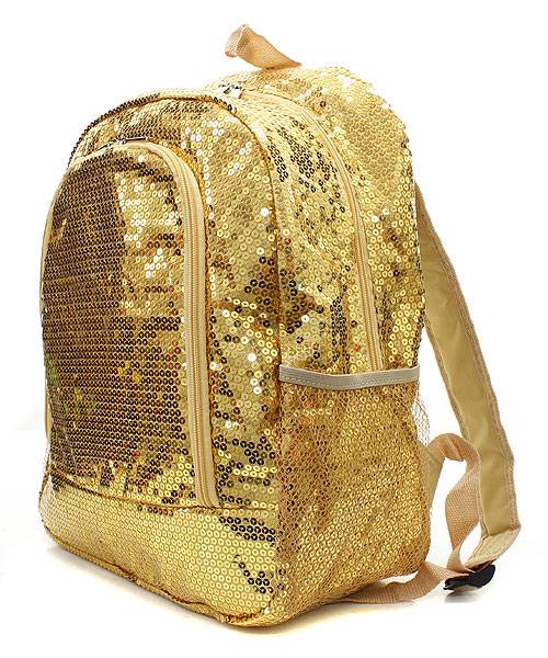 16" GLITTER SEQUIN BACKPACK Sparkle Bling Bookbag Tote Cheer Dance Bag