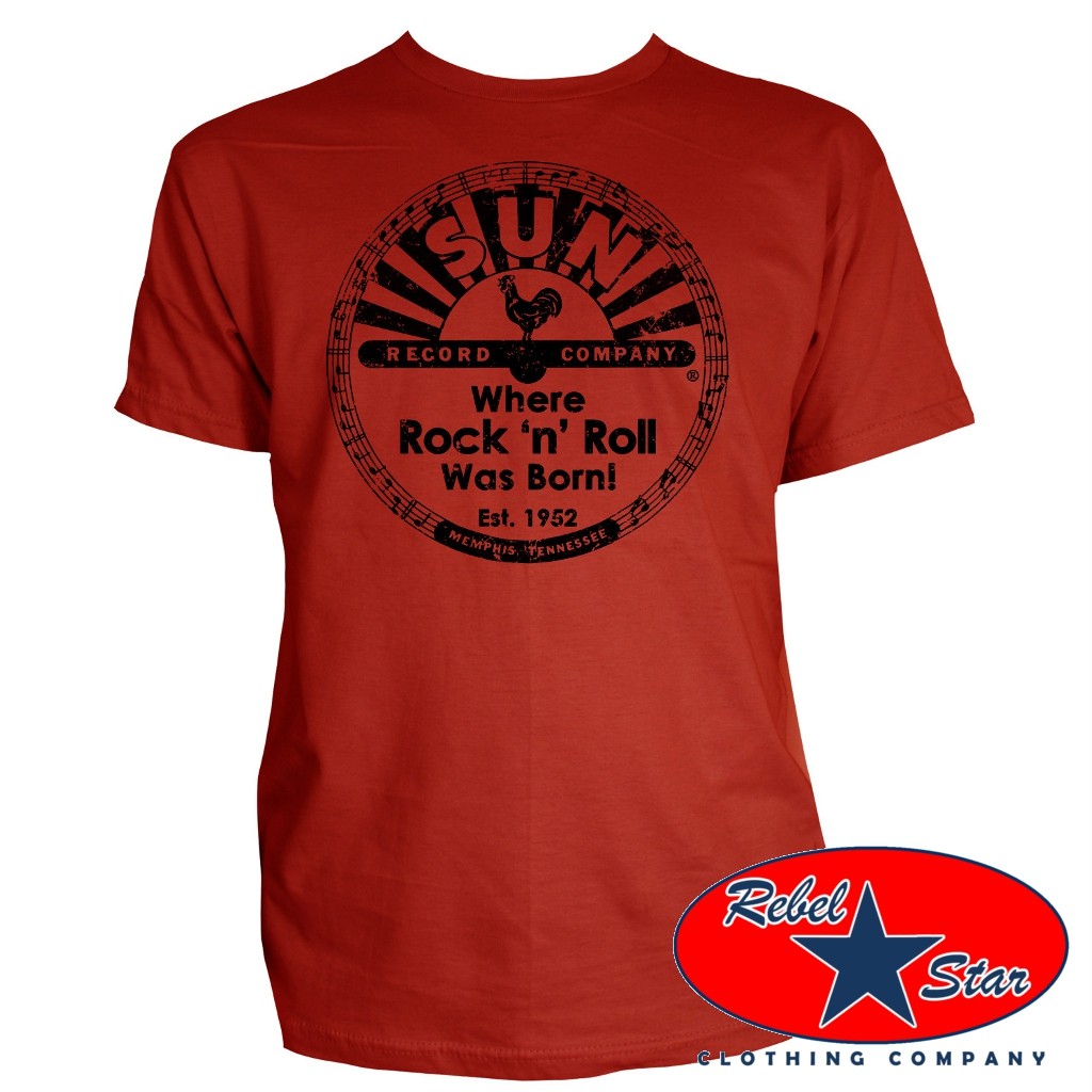 Sun Records Logo Mens TShirt Rockabilly Retro 50s 60s Cool Country
