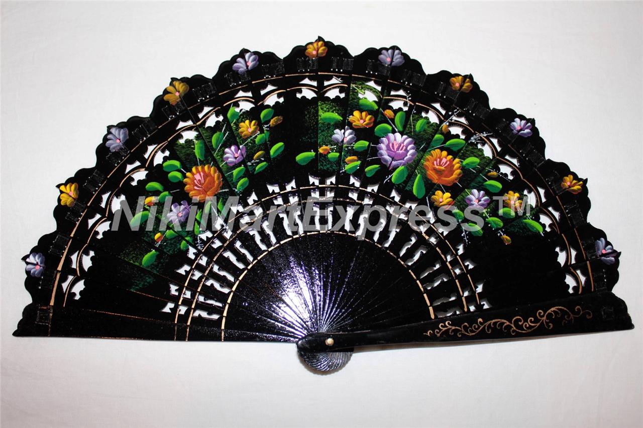 Quality Spanish Flamenco Vintage Dance Wooden Folding Hand Held Fan