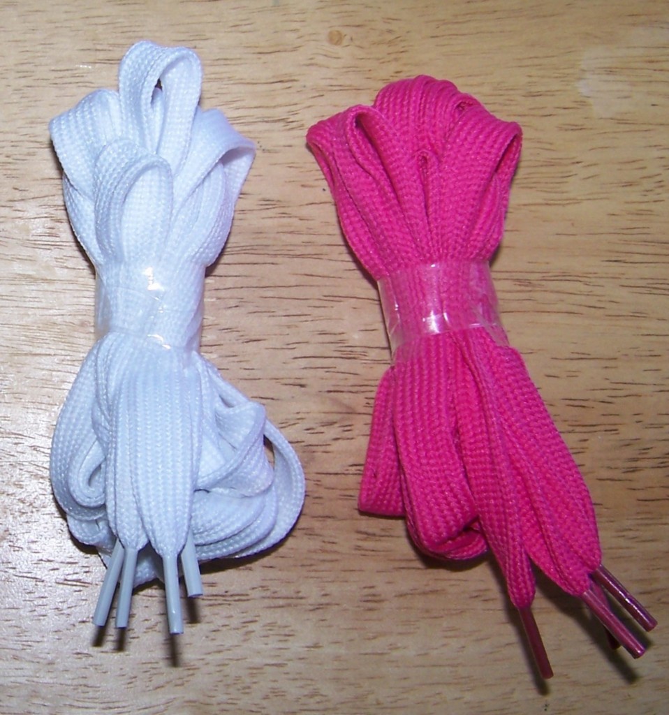 72" PINK OR WHITE FLAT COLORED SHOE LACES SKATE SHOELACES SHOE STRINGS