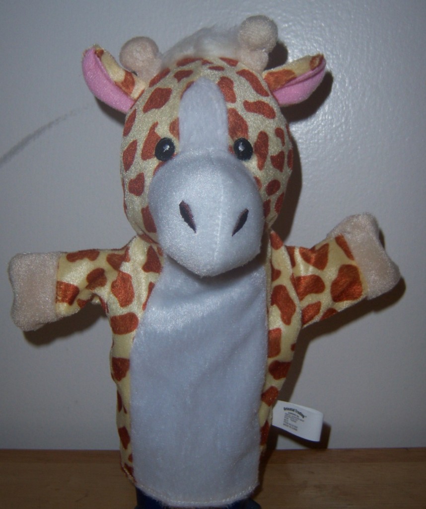 Safari Hand Puppet, Baby Shower, Elephant, Tiger, Giraffe, Zebra, Lion