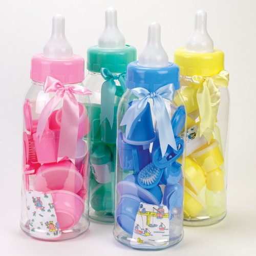 New 22" Baby Shower Large Bottle Bank, Party Favor, Blue, Pink, Green