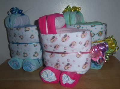 Baby Mickey Mouse Diaper on Mickey Mouse Minnie Or Pluto Mini Diaper Bassinet Baby Shower Favor