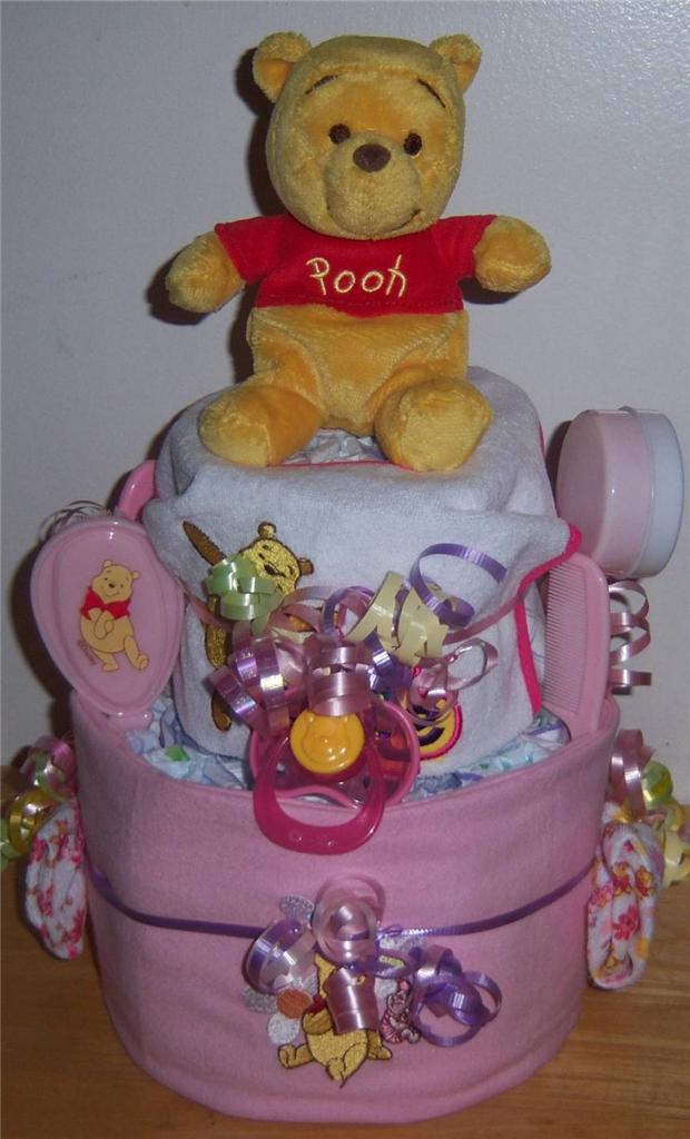 Baby Shower 2 Tier Winnie The Pooh Diaper Cake eBay