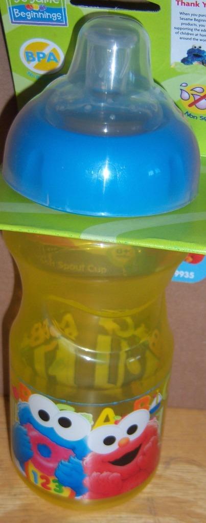 Sesame Street Beginnings 11oz Soft Spout Cup, Cookie Monster, Elmo, Big Bird