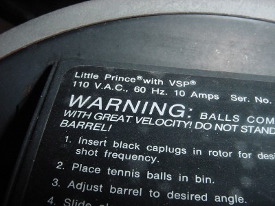 the little prince tennis ball machine with vsp