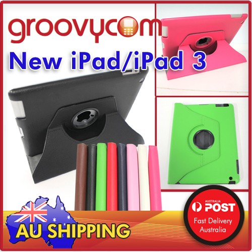 iPad 2 new iPad3 PU leather 360 rotate case