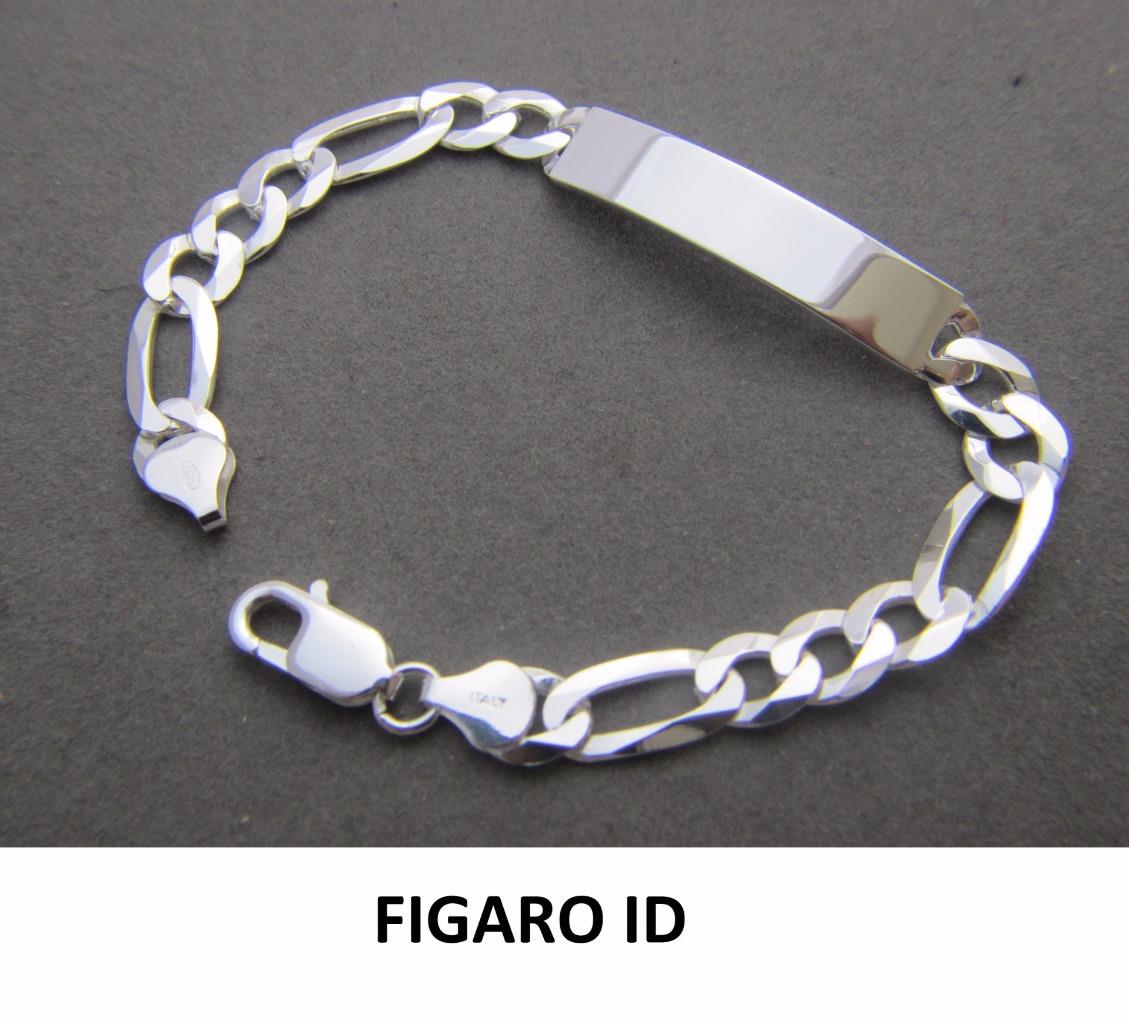 Solid 925 Sterling Silver Mens ID Bracelet **Many Designs to Choose