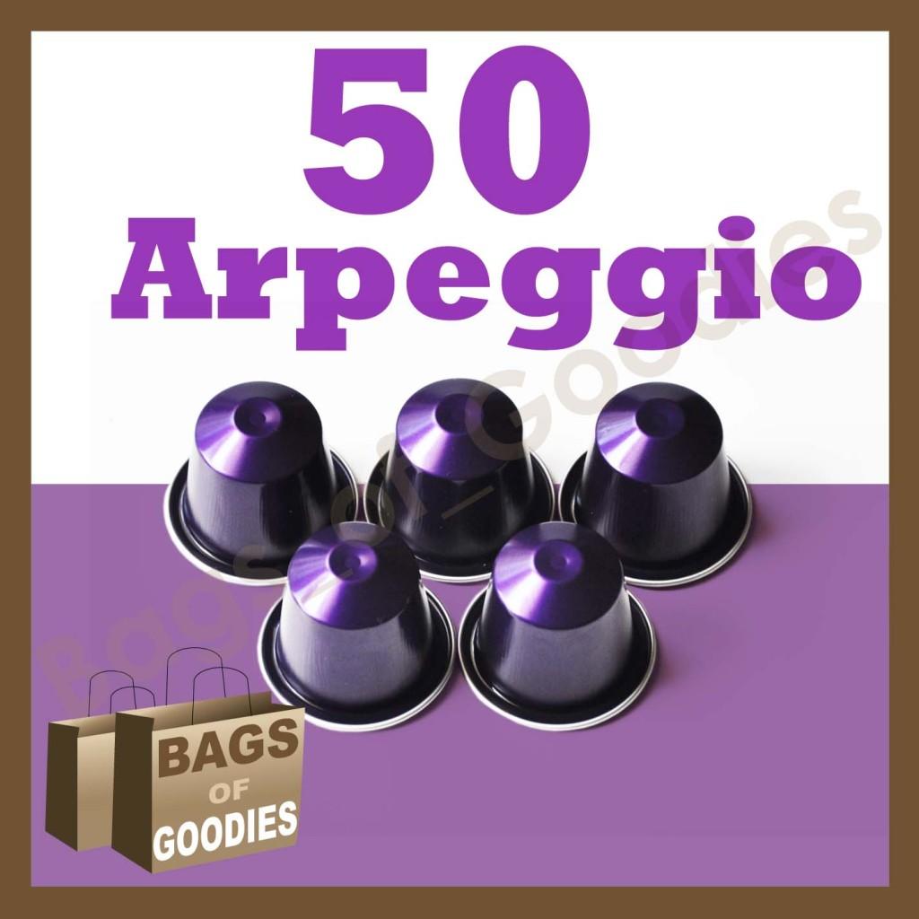 NEW 50 Nespresso CAPSULES ARPEGGIO Espresso Coffee Pods *FRESHLY SEALED