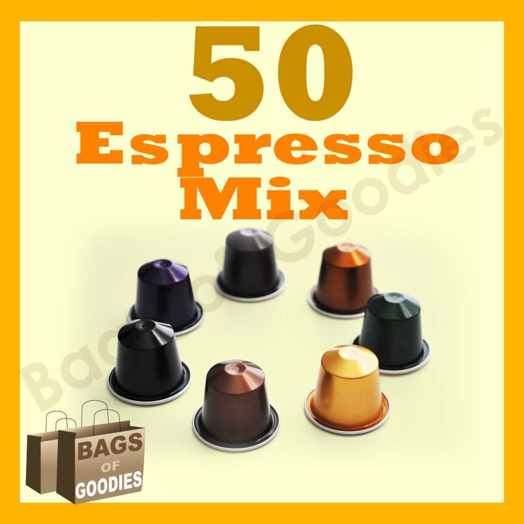 *NEW* 50 Nespresso Capsules ESPRESSO MIX & MATCH (5 Sleeves) Coffee