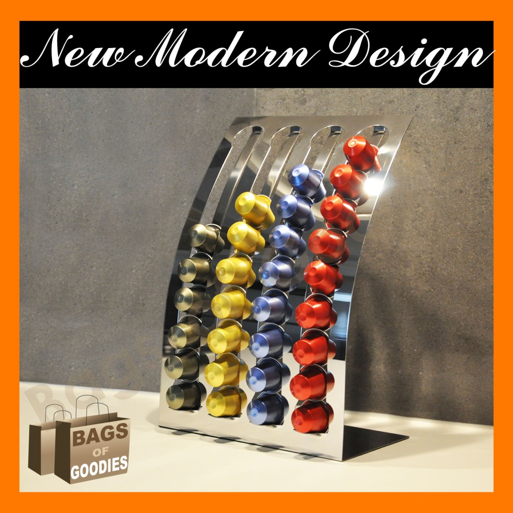 NEW Nespresso Coffee Capsules Pod Holder Stand Stainless Steel ...