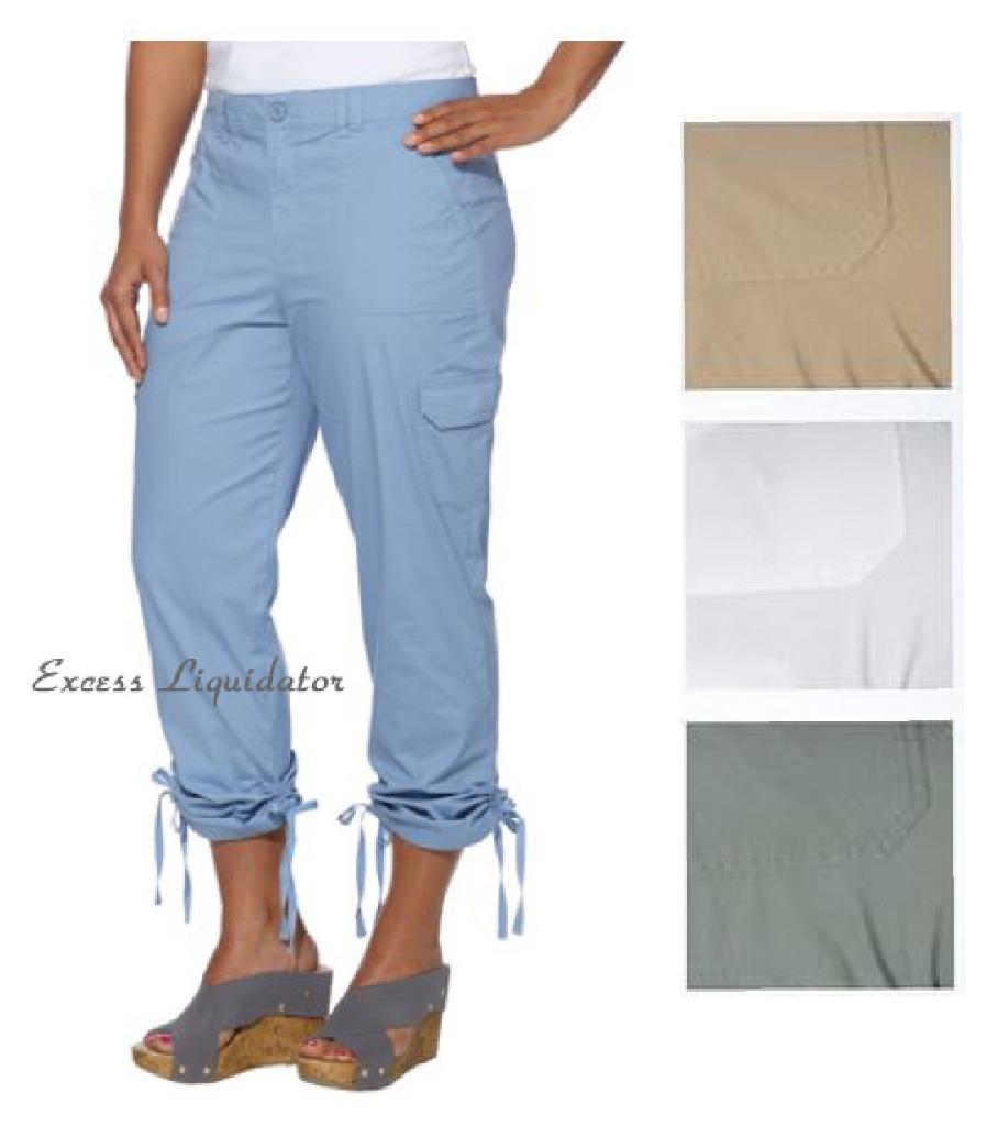 Gloria Vanderbilt Zoey Cropped Capri Cargo Pant Regular Plus Size eBay