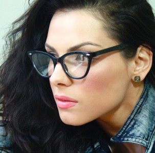 50s Retro Vintage Cat Eye Black Clear Lens Sexy Women Eyeglasses