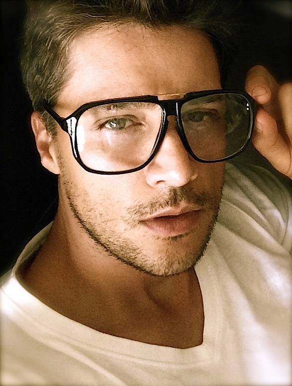 80s Vintage Retro Classic Aviator Thick Frame Men Clear ...