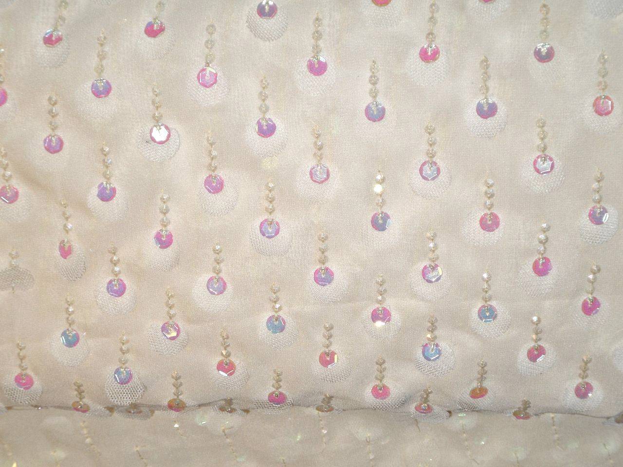 alannah hill fabric cream pure silk chiffon sequin detail alannah hill fabric cream pure silk chiffon sequin detail