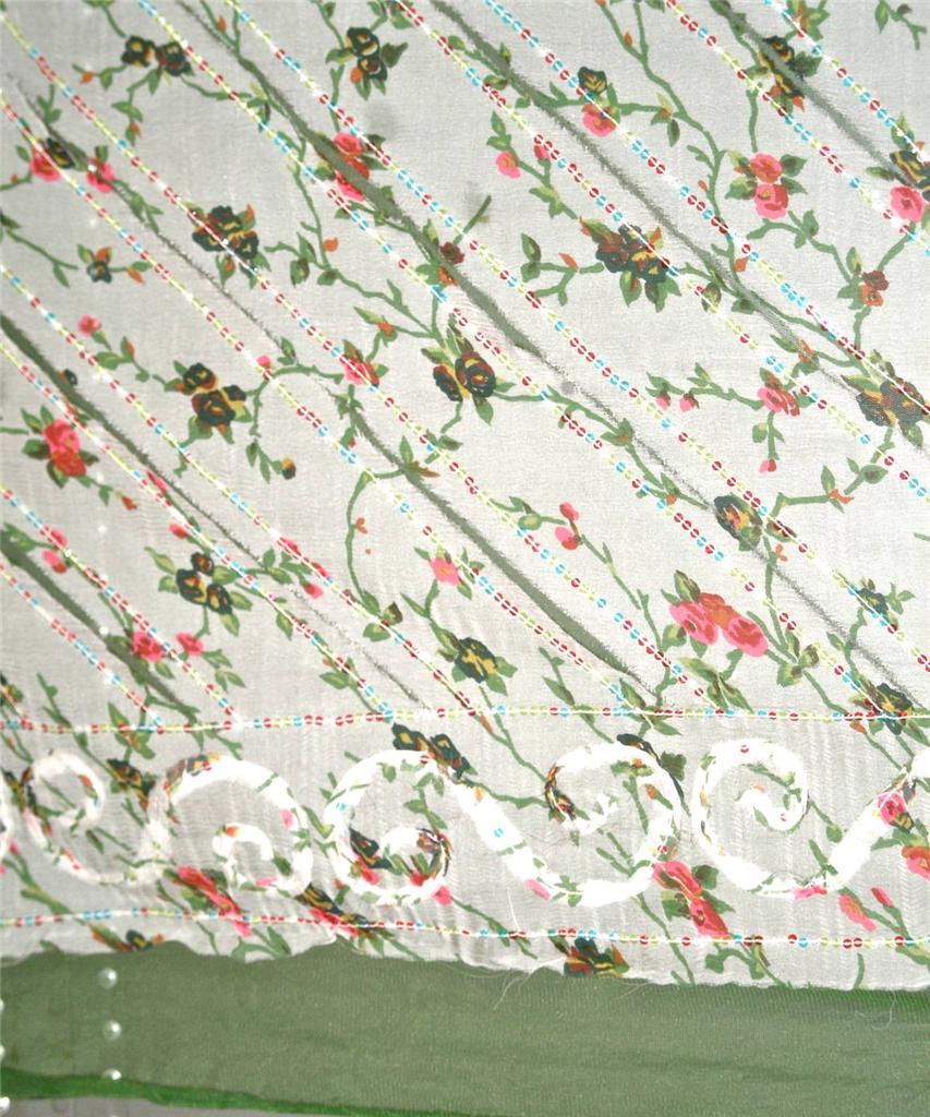 alannah hill fabric white silk chiffon print floral sequin wedding dress couture alannah hill fabric white silk chiffon print floral sequin wedding dress couture