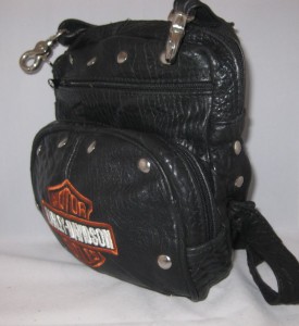 biker pouch davidson harley hip strap leg clips leather bag